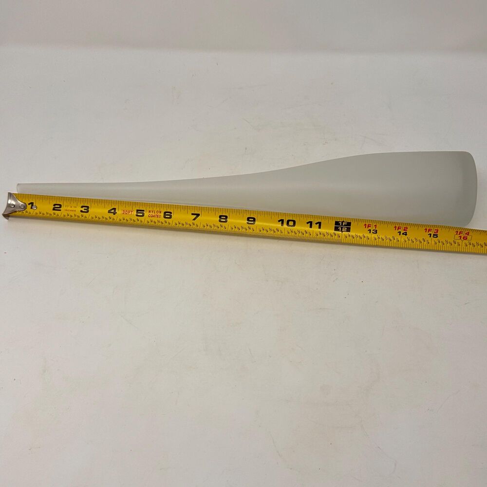 Frosted Glass Spire Bottle Vase Hand Blown Mid Century Modern Long Neck 16 Inch - Picture 10 of 16